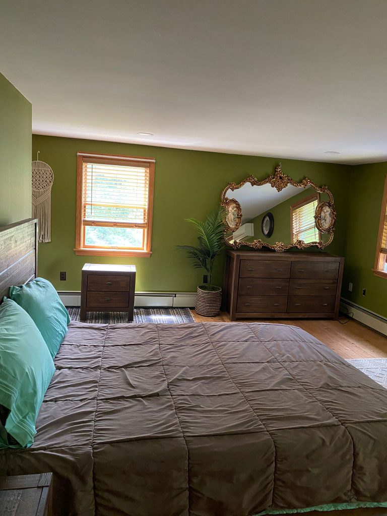 Our master bedroom, queen-sized ready for you to rest easy.